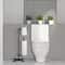 Black Freestanding Toilet Paper Cast Iron Pipe Stand